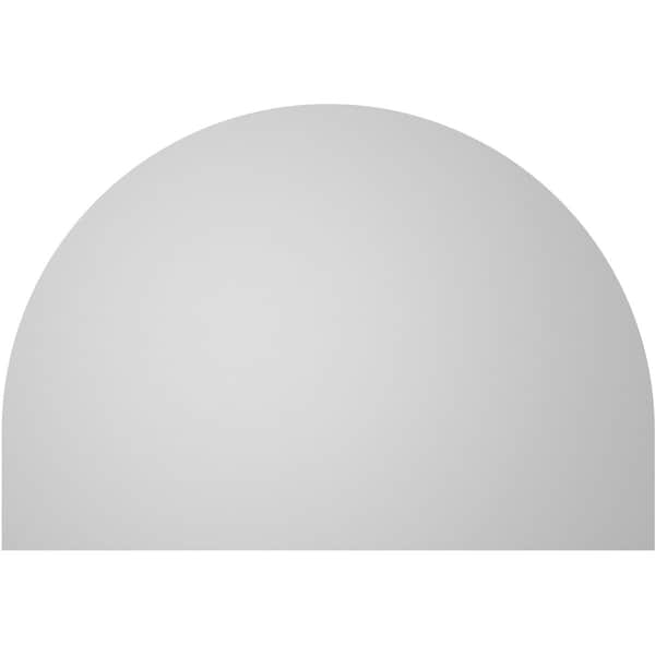 Ekena Millwork Round Top Surface Mount PVC Gable Vent w/ 2"W x 2"P Brickmould Sill Frame, 38"W x 26"H - GVPRT38X2603SN