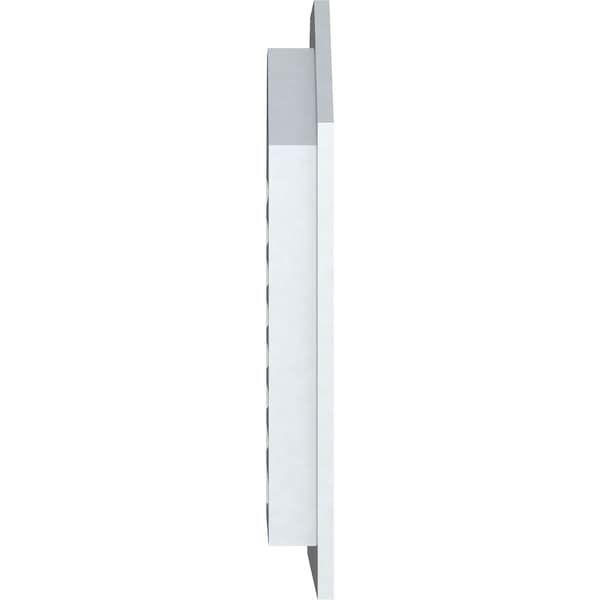 Ekena Millwork Octagonal Top Gable Vent Functional, PVC Gable Vent w/ 1" x 4" Flat Trim Frame, 30"W x 20"H - GVPOT30X2001FUN