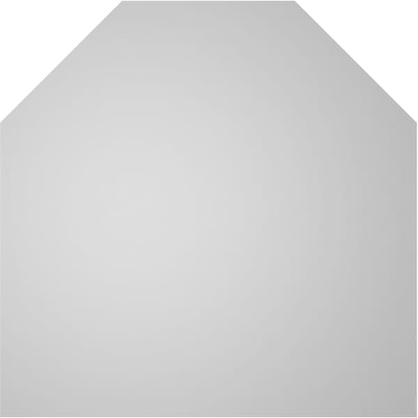Ekena Millwork Octagonal Top Surface Mount PVC Gable Vent w/ 2"W x 2"P Brickmould Sill Frame, 16"W x 16"H - GVPOT16X1603SN