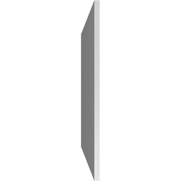 Ekena Millwork Vertical Surface Mount PVC Gable Vent: Non-Functional, w/3-1/2"W x 1"H, Standard Frame, 40"W x 34"H - GVPVE40X3401SN