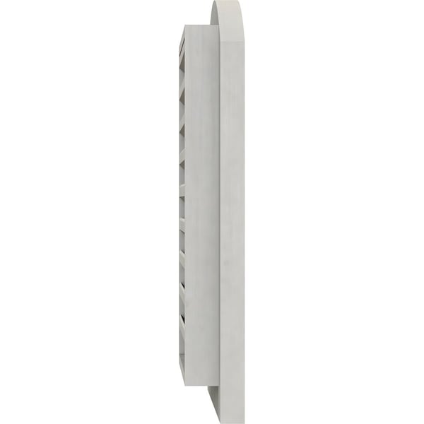 Ekena Millwork Arch Top Gable Vent, Functional, Western Red Cedar Gable Vent w/ Brick Mould Face Frame, 16"W x 24"H - GVWAR16X2400SFPWR