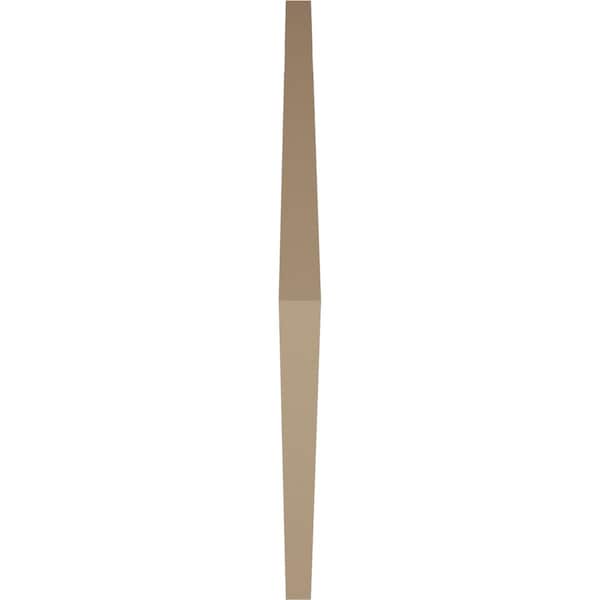Ekena Millwork Timberthane Rustic Smooth Diamond Faux Wood Non-Functional Gable Vent, Primed Tan, 30"W x 30"H - GVURDI30X30DSMPR