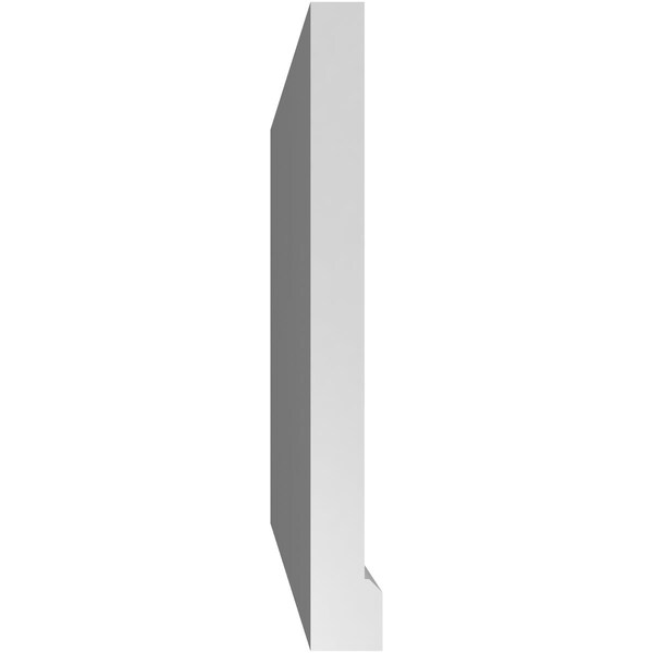 Ekena Millwork Vertical Surface Mount PVC Gable Vent w/ 2"W x 2"H , Brickmould Sill Frame, 24"W x 18"H - GVPVE24X1803SN
