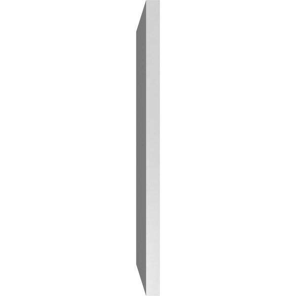 Ekena Millwork Vertical Surface Mount PVC Gable Vnt: Non-Functional, w/2"W x 1-1/2"H, Brickmould Frame, 14"W x 32"H - GVPVE14X3202SN