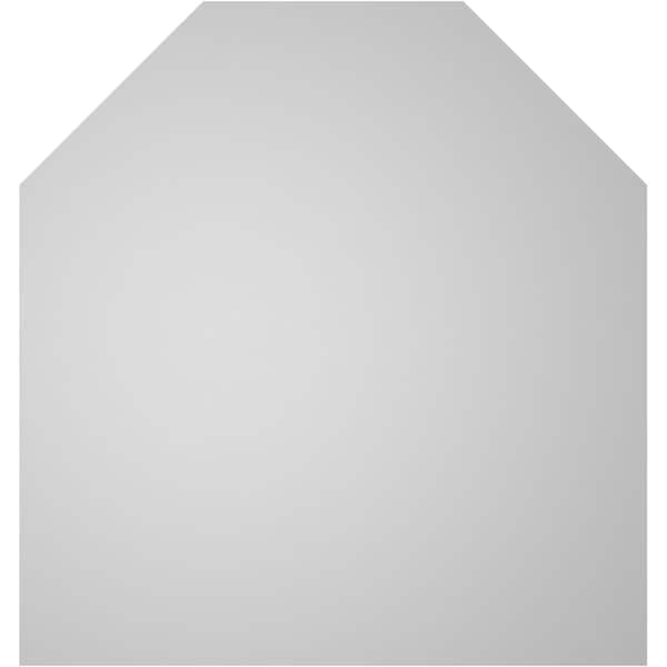Ekena Millwork Octagonal Top Surface Mount PVC Gable Vent w/ 2"W x 2"P Brickmould Sill Frame, 34"W x 36"H - GVPOT34X3603SN