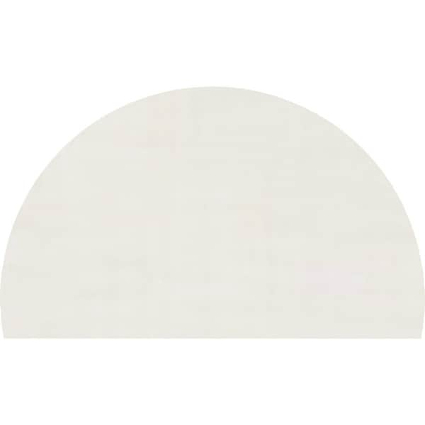 Ekena Millwork Half Round Gable Vent Non-Functional, PVC Gable Vent w/ 1" x 4" Flat Trim Frame, 14"W x 07"H - GVPHR14X0701DUN