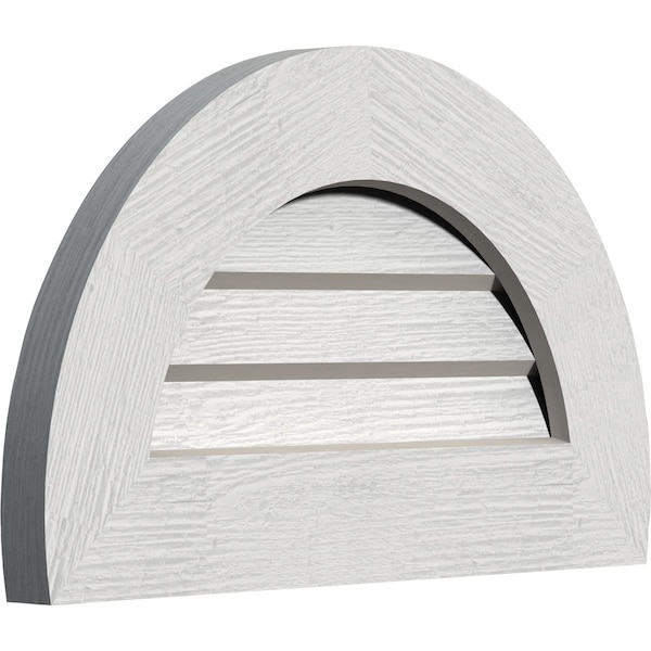 Ekena Millwork Half Round Gable Vnt Non-Functional Western Red Cedar Gable Vnt w/Decorative Face Frame, 18"W x 9"H - GVWHR18X0902RDPWR