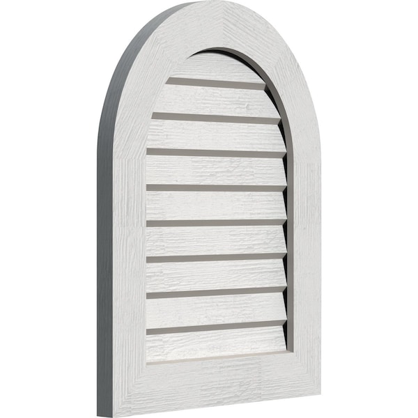 Ekena Millwork Round Top Gable Vnt Non-Functional Western Red Cedar Gable Vnt w/Decorative Face Frame, 32"W x 26"H - GVWRT32X2602RDPWR