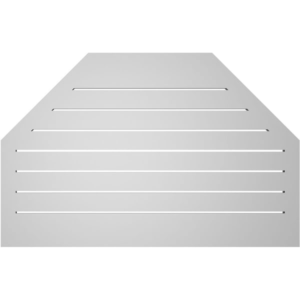 Ekena Millwork Octagonal Top Surface Mount PVC Gable Vent w/ 2"W x 1-1/2"P Brickmould Frame, 40"W x 26"H - GVPOT40X2602SF
