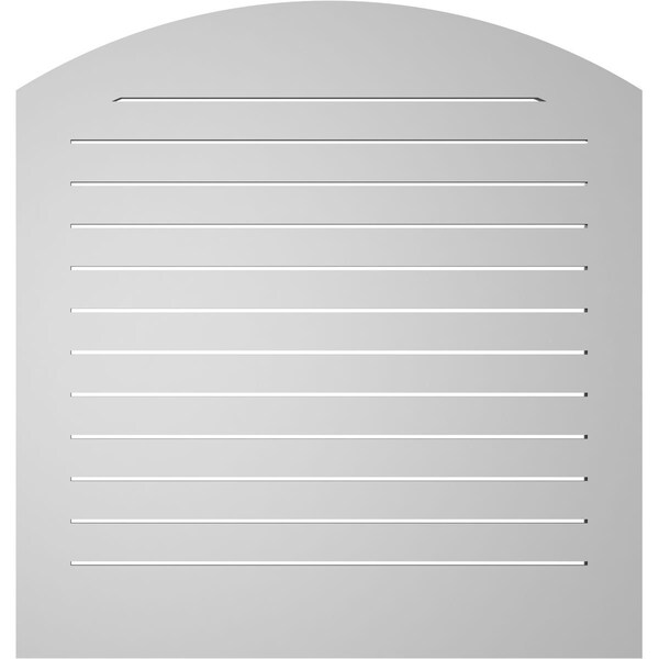 Ekena Millwork Arch Top Surface Mount PVC Gable Vent: Non-Functional, w/ 3-1/2"W x 1"P Standard Frame, 40"W x 40"H - GVPAR40X4001SN