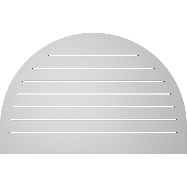 Ekena Millwork Round Top Surface Mount PVC Gable Vent: Functional, w/ 2"W x 2"P Brickmould Sill Frame, 40"W x 26"H - GVPRT40X2603SF