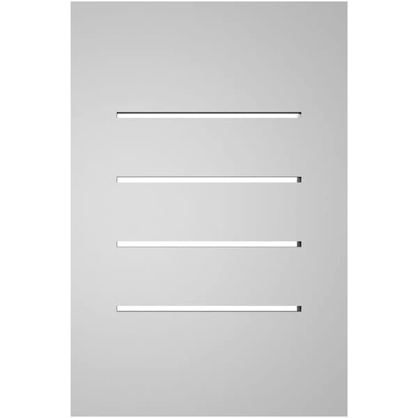 Ekena Millwork Vertical Surface Mount PVC Gable Vent: Functional, w/ 2"W x 2"P Brickmould Sill Frame, 12"W x 18"H - GVPVE12X1803SF