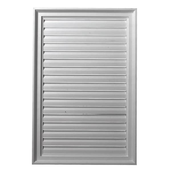 Ekena Millwork Vertical Urethane Gable Vent Louver, Functional, 24"W x 33"H - GVVE24X33F