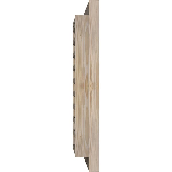 Ekena Millwork Vertical Gable Vent Primed, Functional, Pine Gable Vent w/ Brick Mould Face Frame, 32"W x 36"H - GVWVE32X3600SFPPI