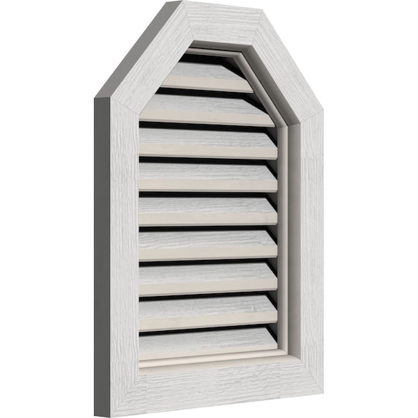 Ekena Millwork Octagonal Top Gable Vent Western Red Cedar Gable Vent w/Brick Mould Face Frame, 30"W x 32"H - GVWOT30X3200RFPWR
