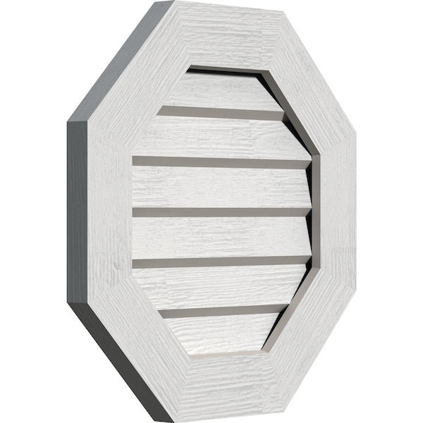 Ekena Millwork Octagonal Gable Vnt Non-Functional Western Red Cedar Gable Vnt w/Decorative Face Frame, 32"W x 32"H - GVWOC32X3202RDPWR