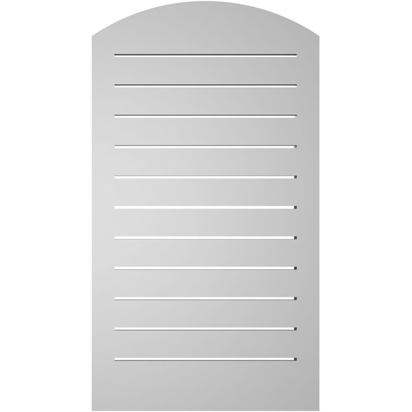 Ekena Millwork Arch Top Surface Mount PVC Gable Vent: Non-Functional, w/2"W x 1-1/2"P Brickmould Frame, 20"W x 34"H - GVPAR20X3402SN