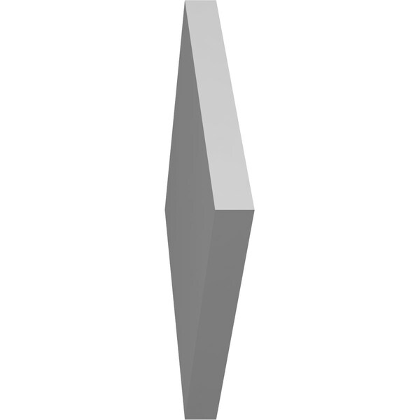 Ekena Millwork Diamond Surface Mount PVC Gable Vent: Functional, w/ 2"W x 1-1/2"P Brickmould Frame, 20"W x 20"H - GVPDI20X2002SF