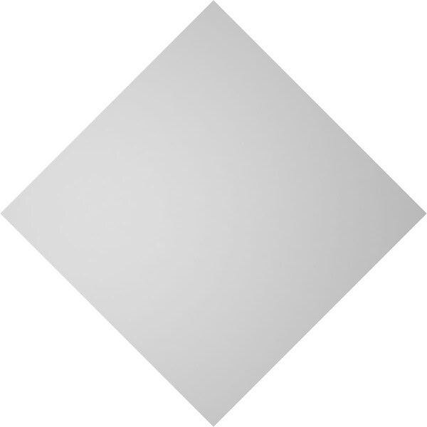 Ekena Millwork Diamond Surface Mount PVC Gable Vent: Functional, w/ 2"W x 1-1/2"P Brickmould Frame, 20"W x 20"H - GVPDI20X2002SF