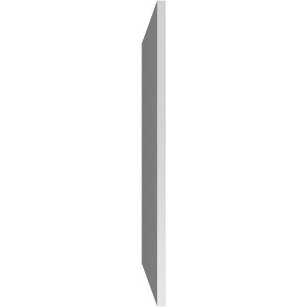 Ekena Millwork Vertical Surface Mount PVC Gable Vent: Non-Functional, w/ 3-1/2"W x 1"P Standard Frame, 24"W x 36"H - GVPVE24X3601SN