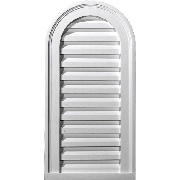 Ekena Millwork Cathedral Urethane Gable Vent Louver, Non-Functional, 14"W x 26"H - GVCA14X26D