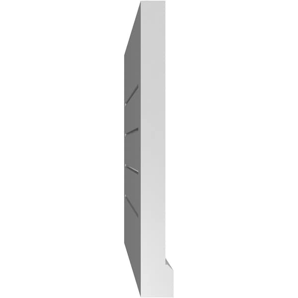 Ekena Millwork Vertical Surface Mount PVC Gable Vent: Functional, w/ 2"W x 2"P Brickmould Sill Frame, 20"W x 18"H - GVPVE20X1803SF