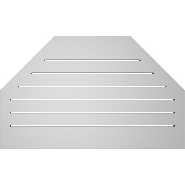 Ekena Millwork Octagonal Top Surface Mount PVC Gable Vent w/ 2"W x 2"P Brickmould Sill Frame, 36"W x 22"H - GVPOT36X2203SF