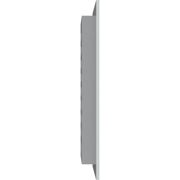 Ekena Millwork Vertical Gable Vent Functional, PVC Gable Vent w/ 1" x 4" Flat Trim Frame, 32"W x 32"H - GVPVE32X3201FUN