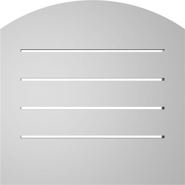 Ekena Millwork Arch Top Surface Mount PVC Gable Vent: Non-Functional, w/2"W x 1-1/2"P Brickmould Frame, 16"W x 42"H - GVPAR16X4202SN
