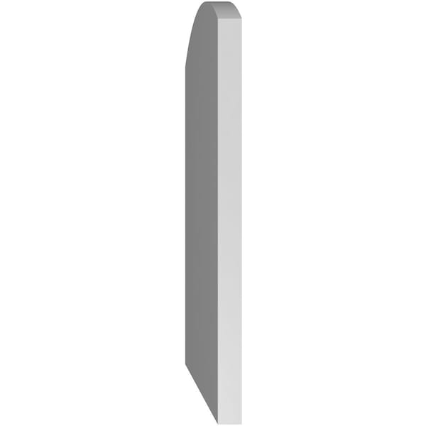 Ekena Millwork Arch Top Surface Mount PVC Gable Vent: Functional, w/ 2"W x 1-1/2"P Brickmould Frame, 18"W x 28"H - GVPAR18X2802SF