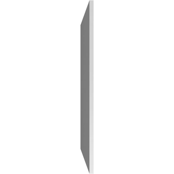 Ekena Millwork Vertical Surface Mount PVC Gable Vent: Non-Functional, w/ 3-1/2"W x 1"P Standard Frame, 28"W x 42"H - GVPVE28X4201SN