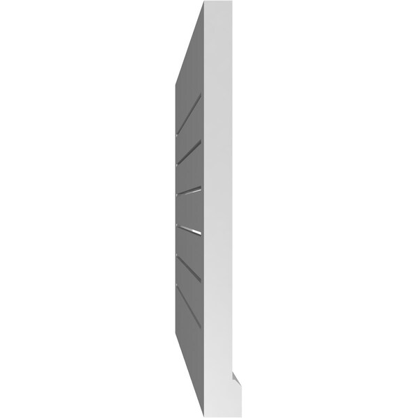 Ekena Millwork Vertical Surface Mount PVC Gable Vent: Functional, w/ 2"W x 2"P Brickmould Sill Frame, 32"W x 22"H - GVPVE32X2203SF