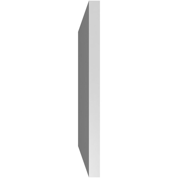Ekena Millwork Vertical Surface Mount PVC Gable Vent: Non-Functional, w/ 3-1/2"W x 1"P Standard Frame, 16"W x 16"H - GVPVE16X1601SN