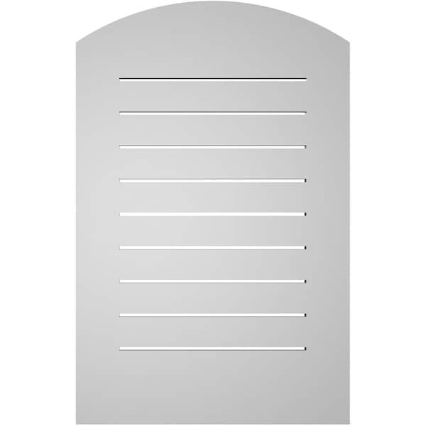 Ekena Millwork Arch Top Surface Mount PVC Gable Vent: Non-Functional, w/ 3-1/2"W x 1"P Standard Frame, 22"W x 32"H - GVPAR22X3201SN