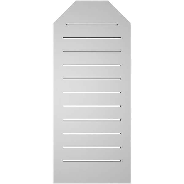 Ekena Millwork Octagonal Top Surface Mount PVC Gable Vent w/ 2"W x 2"P Brickmould Sill Frame, 16"W x 38"H - GVPOT16X3803SF