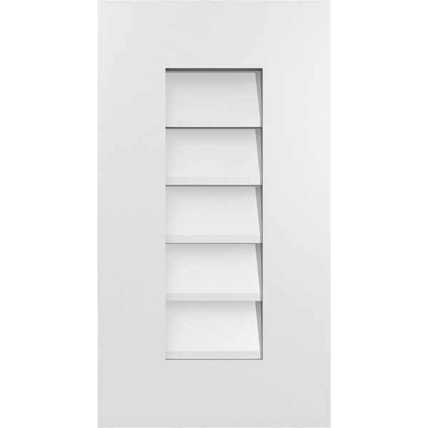 Ekena Millwork Vertical Surface Mount PVC Gable Vent: Non-Functional, w/ 3-1/2"W x 1"P Standard Frame, 12"W x 22"H - GVPVE12X2201SN