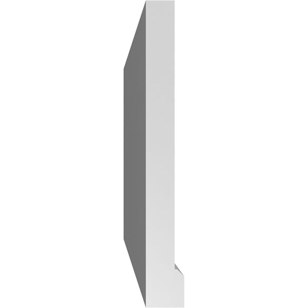 Ekena Millwork Vertical Surface Mount PVC Gable Vent w/ 2"W x 2"H , Brickmould Sill Frame, 36"W x 16"H - GVPVE36X1603SN