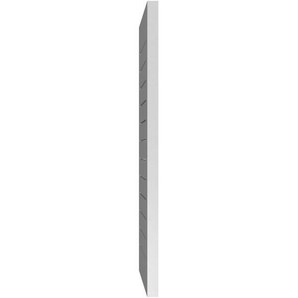 Ekena Millwork Vertical Surface Mount PVC Gable Vent: Functional, w/ 2"W x 1-1/2"P Brickmould Frame, 14"W x 40"H - GVPVE14X4002SF