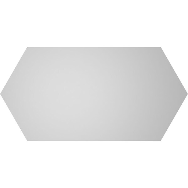 Ekena Millwork Half Round Surface Mount PVC Gable Vent w/ 3-1/2"W x 1"P Standard Frame, 42"W x 21"H - GVPHR42X2101SN