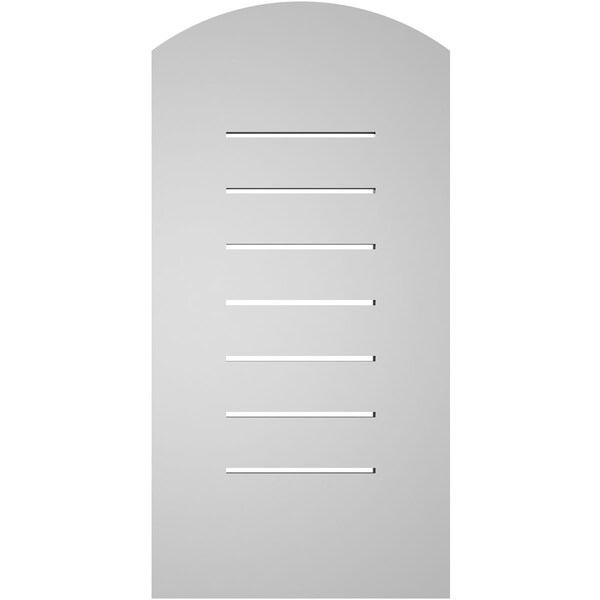 Ekena Millwork Arch Top Surface Mount PVC Gable Vent: Non-Functional, w/ 3-1/2"W x 1"P Standard Frame, 14"W x 26"H - GVPAR14X2601SN
