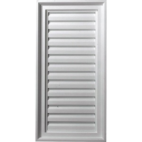 Ekena Millwork Vertical Urethane Gable Vent Louver, Non-Functional, 15"W x 25"H - GVVE15X25D