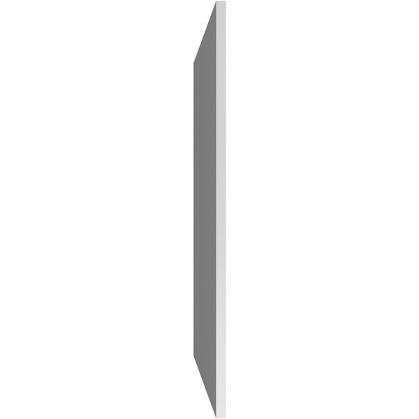 Ekena Millwork Vertical Surface Mount PVC Gable Vent: Non-Functional, w/3-1/2"W x 1"H, Standard Frame, 30"W x 42"H - GVPVE30X4201SN