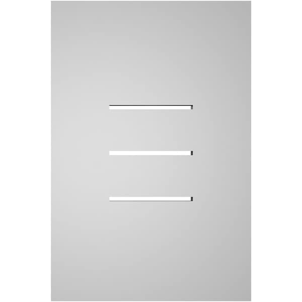 Ekena Millwork Vertical Surface Mount PVC Gable Vent: Functional, w/ 3-1/2"W x 1"P Standard Frame, 12"W x 18"H - GVPVE12X1801SF