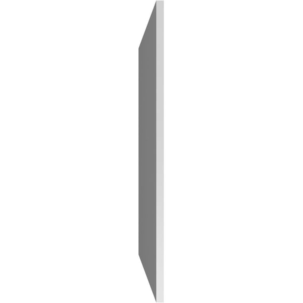 Ekena Millwork Vertical Surface Mount PVC Gable Vent: Non-Functional, w/3-1/2"W x 1"H, Standard Frame, 32"W x 40"H - GVPVE32X4001SN