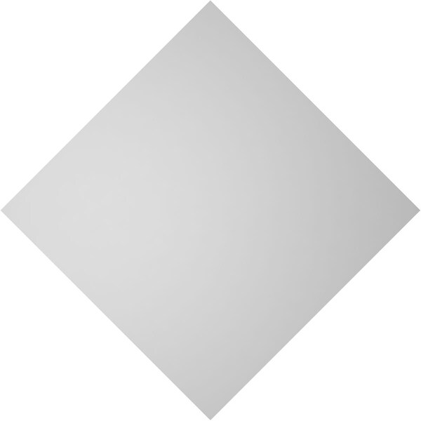 Ekena Millwork Diamond Surface Mount PVC Gable Vent: Functional, w/ 3-1/2"W x 1"P Standard Frame, 26"W x 26"H - GVPDI26X2601SF