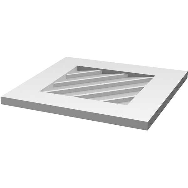 Ekena Millwork Diamond Surface Mount PVC Gable Vent: Functional, w/ 3-1/2"W x 1"P Standard Frame, 26"W x 26"H - GVPDI26X2601SF