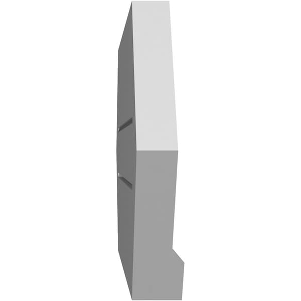 Ekena Millwork Half Round Surface Mount PVC Gable Vent: Functional, w/ 2"W x 2"P Brickmould Sill Frame, 24"W x 12"H - GVPHR24X1203SF