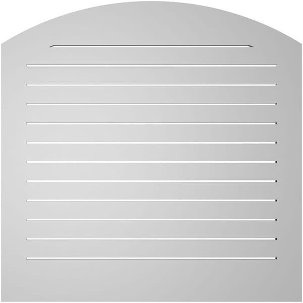 Ekena Millwork Arch Top Surface Mount PVC Gable Vent: Non-Functional, w/ 3-1/2"W x 1"P Standard Frame, 40"W x 42"H - GVPAR40X4201SN