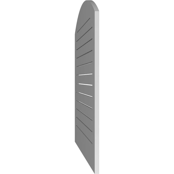 Ekena Millwork Arch Top Surface Mount PVC Gable Vent: Non-Functional, w/ 3-1/2"W x 1"P Standard Frame, 40"W x 42"H - GVPAR40X4201SN