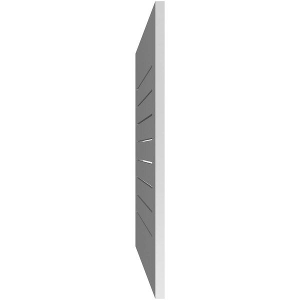 Ekena Millwork Vertical Surface Mount PVC Gable Vent: Functional, w/ 3-1/2"W x 1"P Standard Frame, 32"W x 32"H - GVPVE32X3201SF